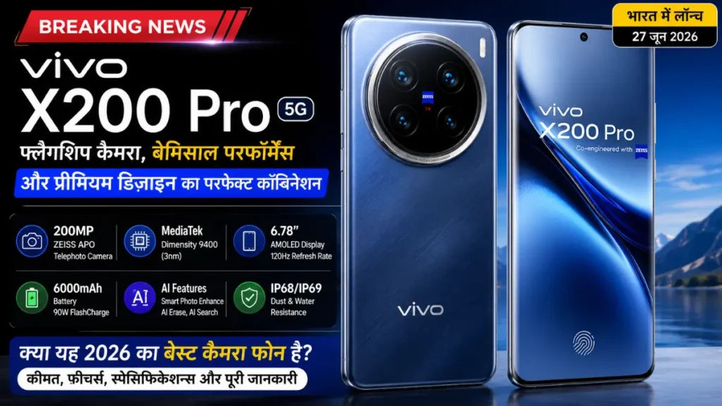 Vivo X200 Pro ने मचाई हलचल! दमदार कैमरा, फ्लैगशिप Performance और प्रीमियम डिज़ाइन के साथ बना चर्चा का विषय