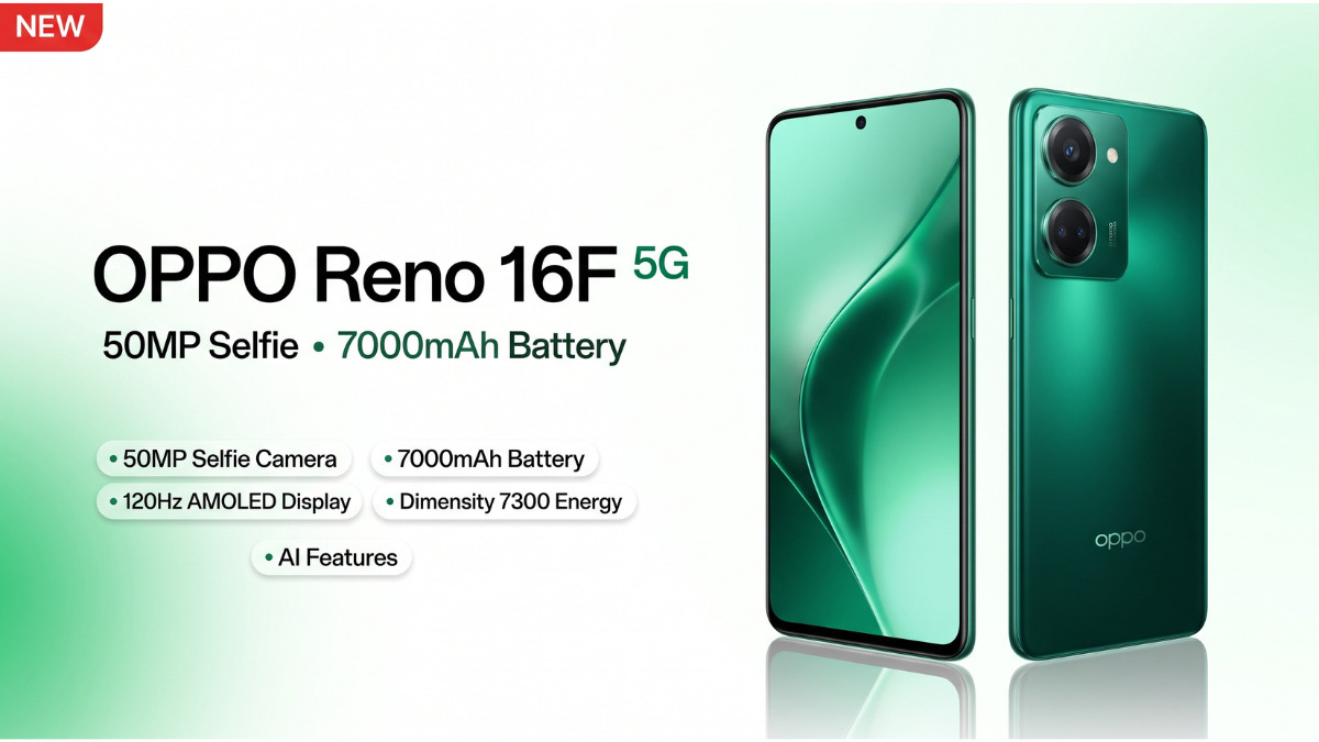 OPPO Reno 16F 5G और Reno 16 FS ग्लोबल मार्केट में लॉन्च, 50MP सेल्फी कैमरा और बड़ी बैटरी बनी खासियत